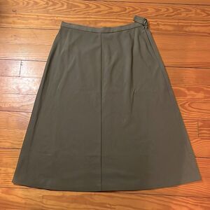 Appleseed's Army Green Midi Skirt Size 12P